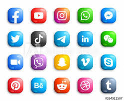 Popular Social Media Ios Modern 3d Icons Vector Set On White Background Facebook Youtube Instagram Social Media Logos Wedding Album Cover Design Social Media