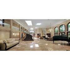 The majorly white kitchen is cleverly sandwiched between the living room and dining area that is dominated by brown tones. Light Brown Marble Floor Tile Thickness 5 10 Mm Rs 44 Square Feet Id 15753215491