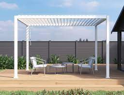 3 X 4m Louvre Roof White Aluminium Pergola Crazy Sales We Have The Best Daily Deals Online
