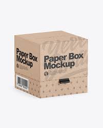 Download Kraft Box Mockup In Box Mockups On Yellow Images Object Mockups