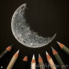 Evegbeharrell Black Paper Drawing Moon Drawing Paper Drawing
