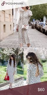H M White Label Dotted Midi Dress Classy White Dress Dresses Clothes Design