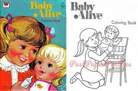 This is a cute coloring sheet of ember with silly hair doll. Vintage Printable Coloring Book Baby Alive Doll C 1976 Pdf Etsy