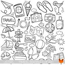 Download 55 summer vacation cliparts for free. Travel Doodle Vector Icons Traveling Friends And Family Trip Etsy Travel Doodles Doodle Icon Doodles