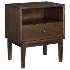 The mid century modern nightstand, shown above. Signature Design By Ashley Kisper B513 91 Mid Century Modern One Drawer Nightstand Furniture And Appliancemart Nightstands