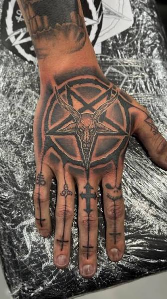 Inverted Pentagram Tattoo