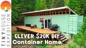 Couple Builds Clever 20k Shipping Container Home With No Experience In Our Latest Tiny Home Tour We Container House Building A Tiny House Shipping Container