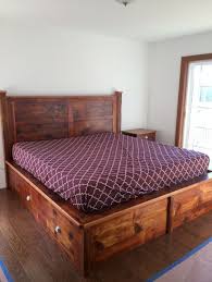 Made kano platform super king bed, pine wood. Reclaimed Wood Barnwood Furniture Furniture From The Barn Cabeceira Cama Box Casal Cabeceiras De Cama Cama Box Casal