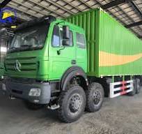 China North Benz 8X8 380HP 420HP Van Truck Beiben 8X4 Cargo Lorry Truck to  Dr Congo