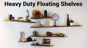 For smaller shelves or those loaded with lightweight items, you can safely install. Diy Floating Wall Shelves And Hardware For Heavy Duty Shelves Youtube