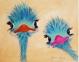 Avestruces By Stella Barrios Acrilico 50x40 2019 Pintura Ostrich Acriliconcanvas Arte Artathospitalinternational E Funny Paintings Emus Art Funny Art