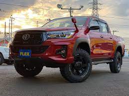 flex ランクル仙台泉店 on instagram お久しぶりですinstagram いきなりですが夕日が似合う車のご紹介です ハイラックス rocco仕様車 2インチリフトアップコンプリート車 重量税 取得税免除です 買う toyota hilux toyota pickup trucks