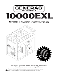 Generac Owners Manual 09801 Manualzz Com