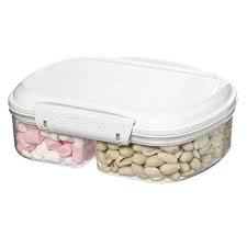 5.0 out of 5 stars. Buy Sistema Bake It Collection Food Storage Container With Split Compartments 2 6 Cup 0 6 L Clear White Online In Uae Sharaf Dg