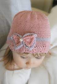 Zoe Bow Beanie Knitting Pattern By Muki Crafts Hat Knitting Patterns Baby Knitting Patterns Baby Hats Knitting