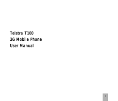 To get started on your mobile, data or family plan starter pack activation: Telstra T100 3g Mobile Phone User Manual Manualzz