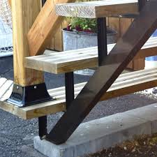 Get free shipping on qualified stair treads & risers or buy online pick up in store today in the building materials department. Pylex 3 Steps Steel Stair Stringer Black 7 1 2 In X 10 1 4 In Includes 1 Stair Riser 13903 The Home Depot Steel Stair Outdoor Stairs Stair Stringer
