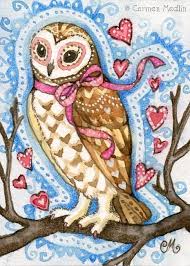 Heart Owl Art Print A Great Valentine S Day Gift Pinned By Www Myowlbarn Com Owl Art Print Owls Drawing Owl Art