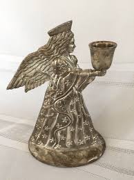Vintage Silver Plated Christmas Angel Candle Holder Etsy Candle Holders Christmas Angels Angel Candle Holder