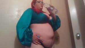 Huge Belly Inflation w Bike Pump and Chugging Part Two