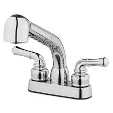 Explore costs for kitchen, bathroom sink, tub & outdoor faucets. Project Source Chrome 2 Handle Utility Faucet With Pulldown Sprayer Brickseek