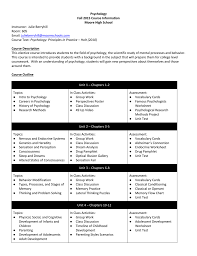 Psychology Syllabus