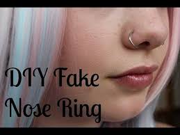 Diy How To Make A Fake Nose Ring Youtube Good Idea To Try Out A Piercing Before Actually Getting It Pierced Fake Nose Rings Fake Nose Diy Nose Rings