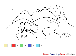 Just select your hero, and click on the wanted sheet to print it. Mountains Children Painting By Number Colouring Page