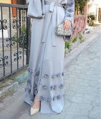Preorder Lilac Floral Embellished Abaya Etsy Abaya Fashion Dubai Abayas Fashion Abaya Designs