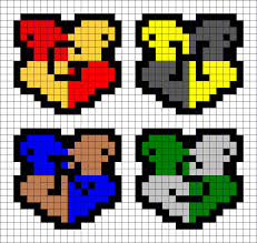 Hp Houses Perler Bead Patterns Harry Potter Perler Beads Harry Potter Cross Stitch Pattern Harry Potter Crochet
