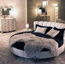 Red fabric round bed with clawfoot bed legs. 85 Round Bed Ideas Round Beds Bedroom Design Circle Bed