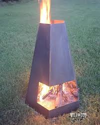 The fireplace is meshed, which allows for 360 views of the fire, and it can be easily accessed through a latch door in front. Hexagonal Chiminea Fire Pit Etsy Chiminea Fire Pit Outdoor Fire Pit Fire Pit Plans