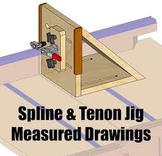 Spline And Tenon Jig Measured Drawing Tenon Jig Woodworking Jig Plans Jig