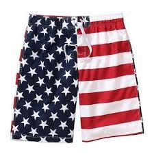 Men's american flag shorts & pants with our selection of american flag shorts and pants, get a look that is comfortable and stylish all in one. Men S Elastic American Flag Board Shorts Theflagshirt Com The Flag Shirt