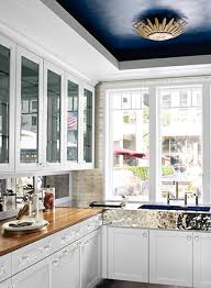 small kitchen ideas painted ceiling
