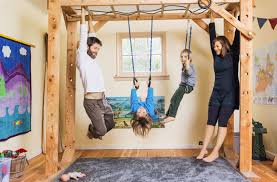 This Family Traded Mattresses For Monkey Bars Indoor Jungle Gym Kids Indoor Gym Indoor Monkey Bars