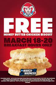 It's free honey butter chicken biscuitball time. Wendy S Celebrates Return Of Ncaa Tournament As Official Breakfast Of March Madness
