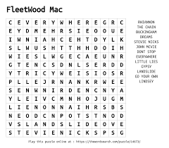 Drop the pen and paper and enter the future of word puzzles with word search puzzle on pc and mac. Download Word Search On Fleetwood Mac