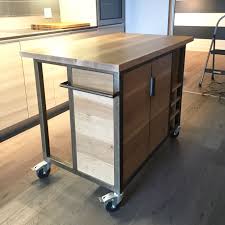 Custom Kitchen Island Cart Made By Us For A Condo Size Kitchen Solid White Oak And Metal Metal Furniture Furniture Steel Furniture