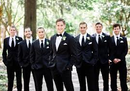 Black And Burgundy Groomsmen Suits Formal Groomsmen Outfit Idea Black Suits With Black Neckties Jolie Connor Photog Wedding Groomsmen Attire Groom And Groomsmen Tuxedos Groomsmen Attire Black
