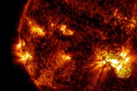 The sun's mass consists of 73% hydrogen, 25% helium, and smaller amounts of oxygen, carbon, neon, iron, and other elements. The Sun Is Too Quiet Which May Mean Dangerous Solar Storms In Future New Scientist