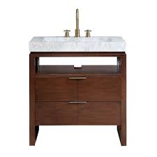 Find something extraordinary for every style, and enjoy free delivery on most items. Avanity Giselle 33 Inch Vanity In Natural Walnut With Integrated Carrera White Marble Top The Home Depot Canada