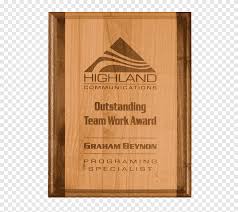 The plaque is usually displayed in a prominent location in the business. Commemorative Plaque Laser Engraving Award Trophy Employee Of The Month Text Wood Png Pngegg