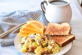 You can replace half of the milk with coconut milk and use coconut. The Best Salmon Breakfast Scramble With Two Spoons