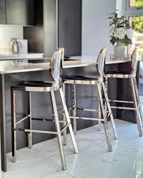 Kardashian Chrome 65cm Breakfast Bar Stool Niches