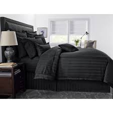 Black And Silver Damask Bedding Wamsutta 500 Thread Count Pimacott Damask Stripe Full Queen Comforter Set In Black Black Bedroom Design Bed Linens Luxury Comfortable Bedroom