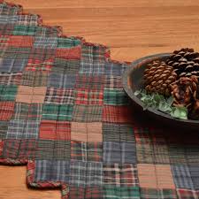 This autumn print has a blended hint of decorate your dining table for the festivities! Lincoln Plaid Quilted Table Runner Retro Barn Country Linens