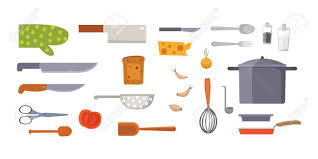 The right appliances make small kitchens more comfortable. Vector Set Kitchen Utensils Cooking Tools Flat Style Cook Equipment Isolated Objects Royalty Free Cliparts Vectors And Stock Illustration Image 85285478