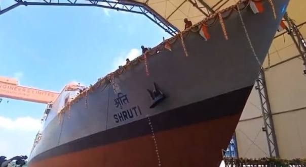 Indian Navy's Next-Gen Offshore Patrol Vessel 'Shruti' 