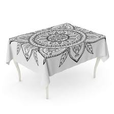 Shop for bohemian tablecloths and other table linens & accents products at bhg.com shop. Poglip Boho Coloring Page Beautiful Mandala Henna Bohemian Tattoo Ethnic Round Tablecloth Table Desk Cover Home Party Decor 60x84 Inch Walmart Canada